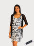 CHACHA Ruffle Knee length DIGITAL PRINT Dress - D2760